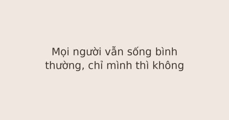 cảm giác lệch khỏi thế giới