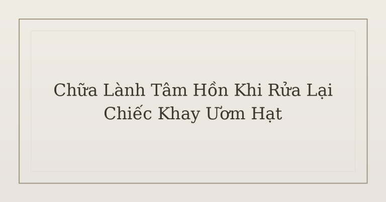 chữa lành tâm hồn khi rửa lại chiếc khay ươm hạt - Chữa Lành Tâm Hồn Khi Rửa Lại Chiếc Khay Ươm Hạt