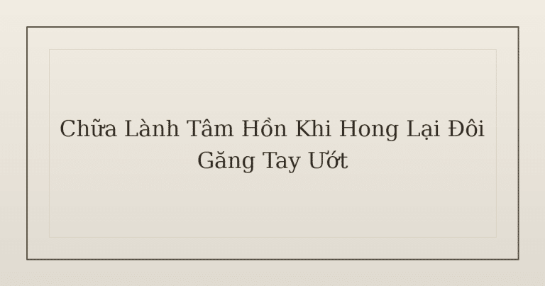 Chữa Lành Tâm Hồn Khi Hong Lại Đôi Găng Tay Ướt