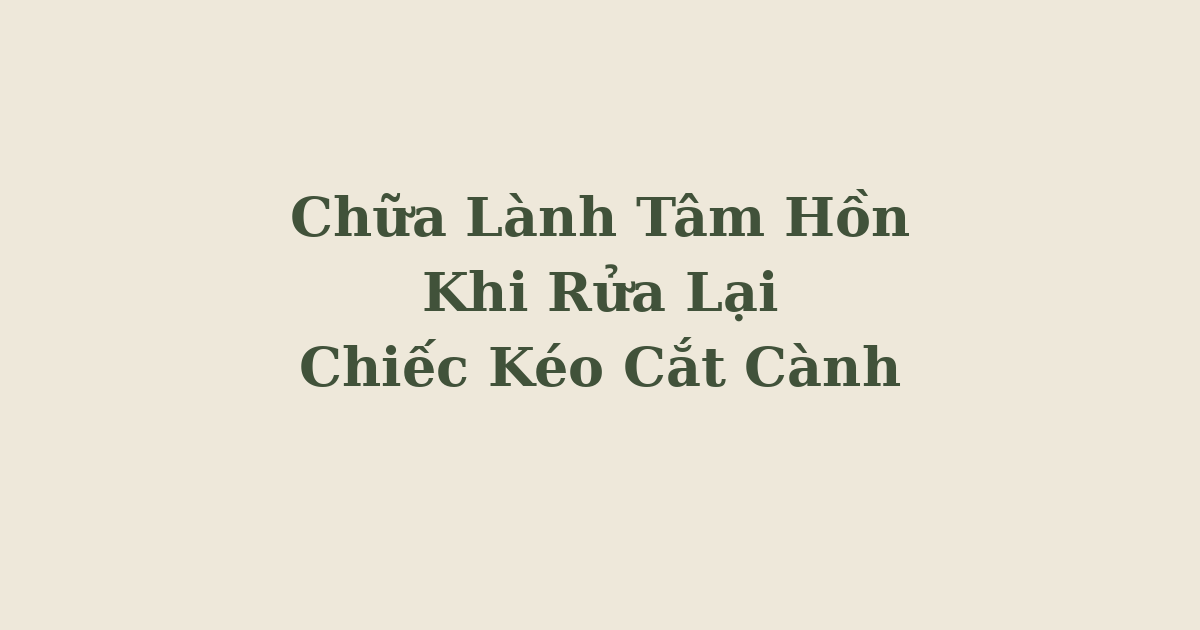 chữa lành tâm hồn khi rửa kéo cắt cành - Chữa Lành Tâm Hồn Khi Rửa Lại Chiếc Kéo Cắt Cành