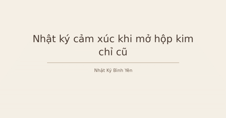 nhật ký cảm xúc khi mở hộp kim chỉ - Nhật ký cảm xúc khi mở hộp kim chỉ cũ