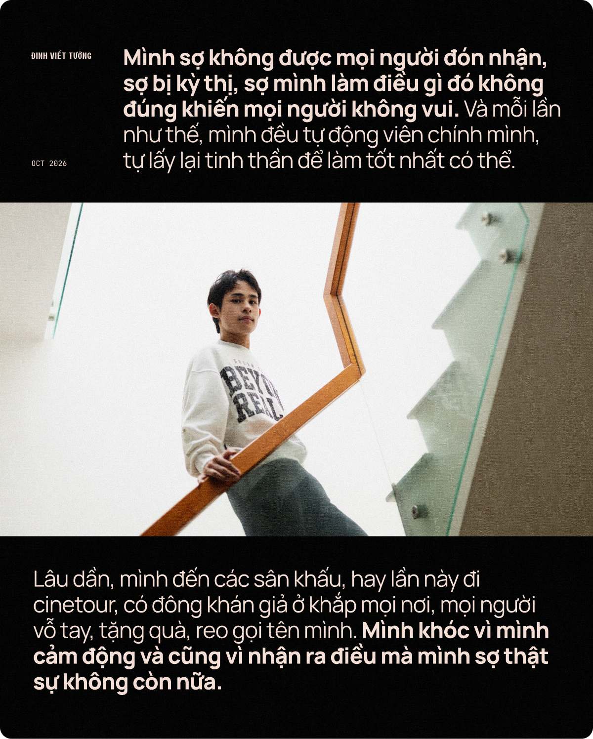 Đinh Viết Tường: Từ nỗi sợ bị kỳ thị đến vai diễn chạm tới khán giả trong Trại Buôn Người