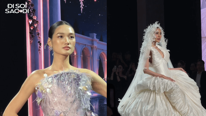 Lan Khuê tái xuất runway, tân Hoa hậu Quỳnh Anh gây chú ý sau đăng quang