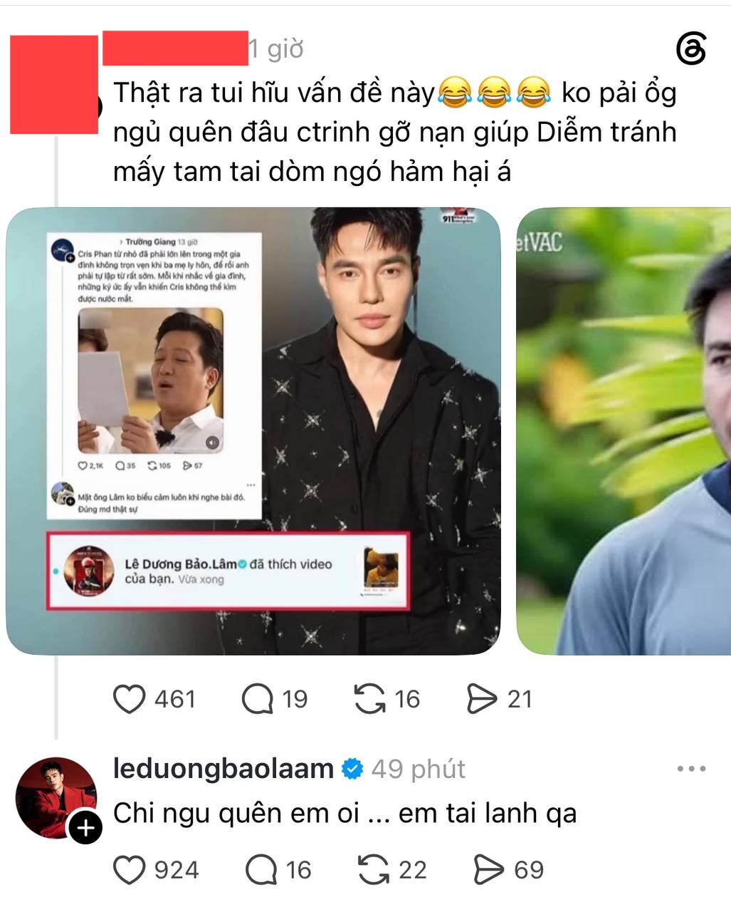 Lê Dương Bảo Lâm giải thích chuyện thả tim gây hiểu lầm liên quan đến Trường Giang