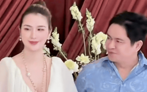 Ngọc Loan sánh đôi bác sĩ Chiêm Quốc Thái tại đám cưới người thân